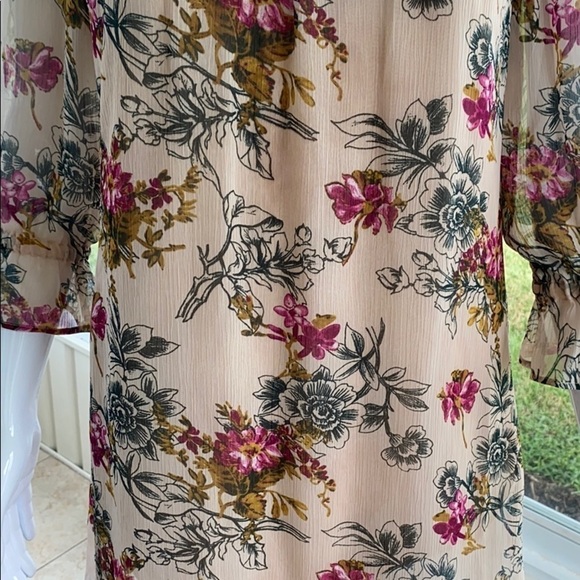 Express- Light Pink Floral Dress - Picture 3 of 6